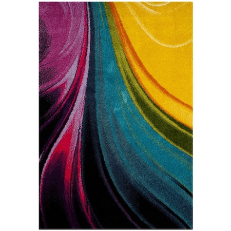 Safavieh Fiesta Shag Small Rectangle Area Rug, Multicolor - 3 x 5 ft. FSG372M-3